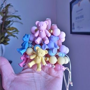 Bear Adjustable Bracelet Pink